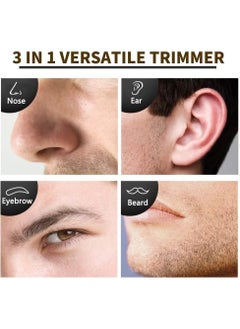 General Ear and Nose Hair Trimmer,Rechargeable 3-in-1 Versatile Trimmer for Men Professional Electric Shaver for Nose Ear Beard Facial Hair Body Hair Trimmer for Men,Wet or Dry Use  - Image 3