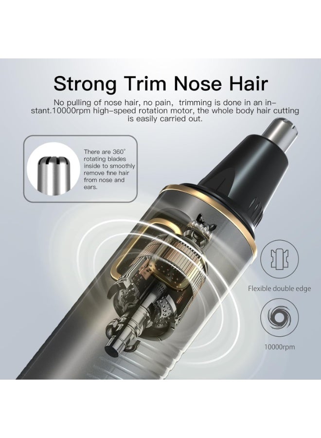 general Ear and Nose Hair Trimmer,Rechargeable 3-in-1 Versatile Trimmer for Men Professional Electric Shaver for Nose Ear Beard Facial Hair Body Hair Trimmer for Men,Wet or Dry Use - Image 2