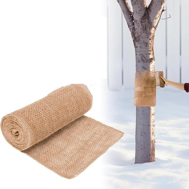 شريط قماش الجوت الطبيعي بعرض 8 بوصات (20 سم) وطول 2 متر لتزيين الحفلات والأعراس وأعياد الميلاد والأعمال الحرفية DIY - Image 4