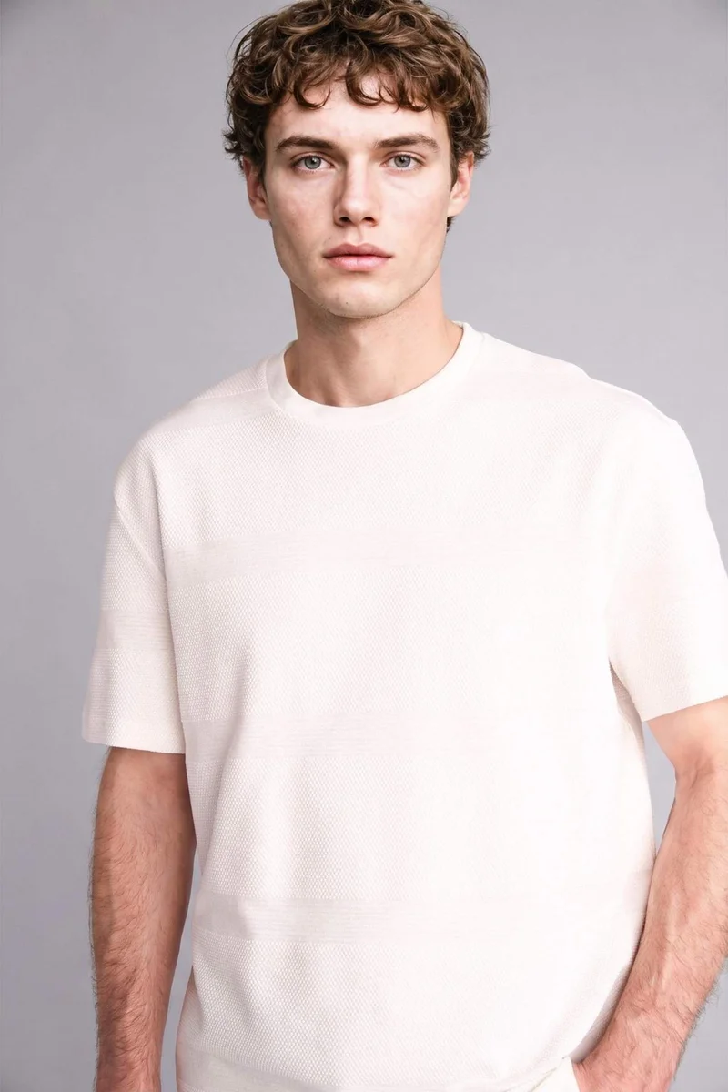 ديفاكتو Regular Fit Crew Neck Short Sleeve T-Shirt