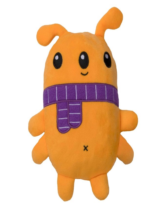 Furhaven Squeaky Dog Toy for Small/Medium Dogs w/ Spiky TPR Core for Dental Chewing - Hubble the Martian TPR Plush - Orange/Purple, One Size - Image 1