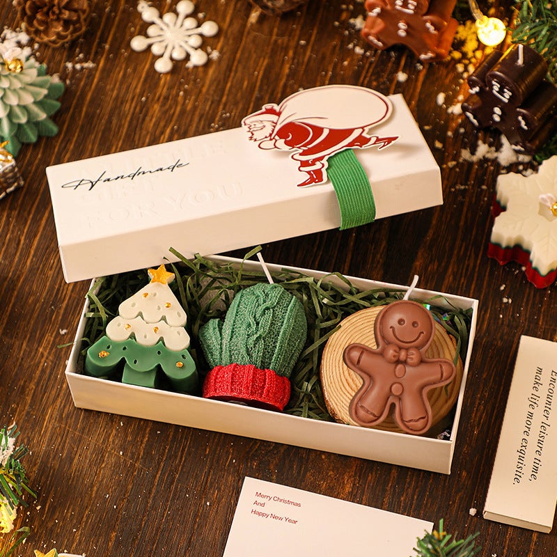 Christmas Tree Gingerbread Man Aromatherapy Candle Suit Gift Box Fragrance Atmosphere Accompanying Gift New Year Holiday Gift - Image 3
