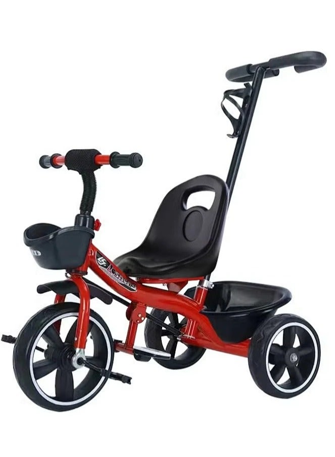 Tricycle for Kids Dual Storage Basket & Parental Push Handle Kids Tricycle for Baby Cycle for Kids 2 to 5 Years Boy Girl  - Image 1