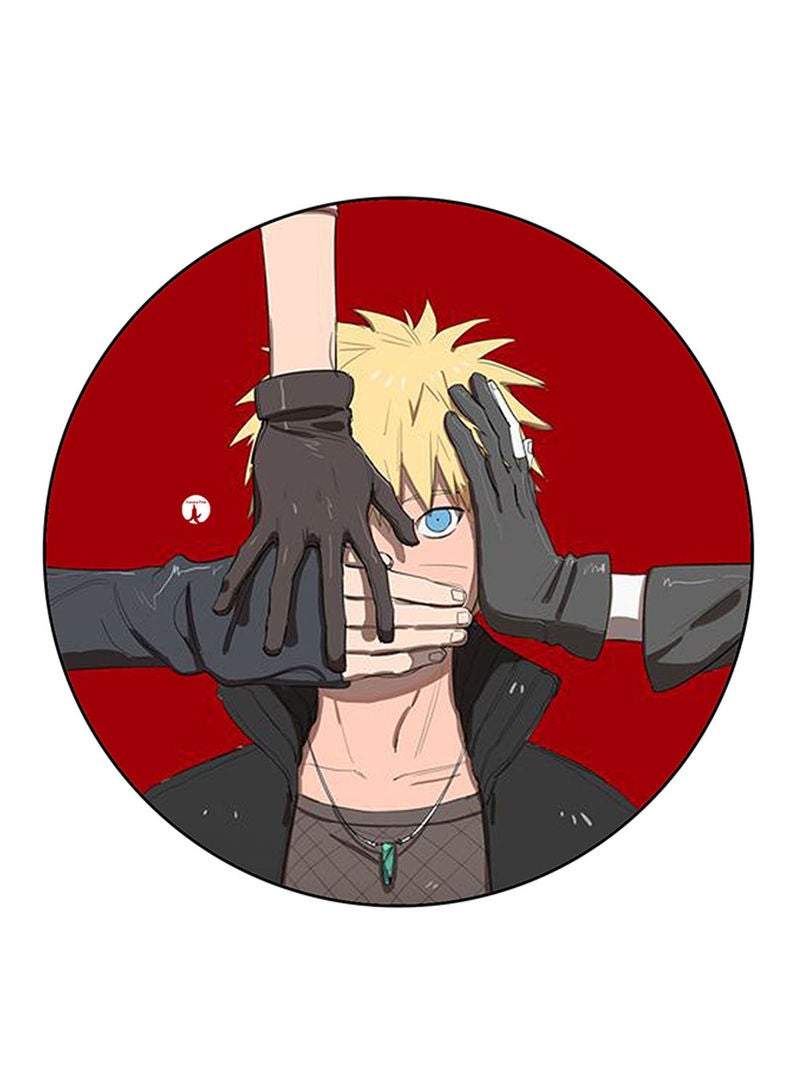 RKN Anime Naruto Printed Mouse Pad  Round  Multicolour