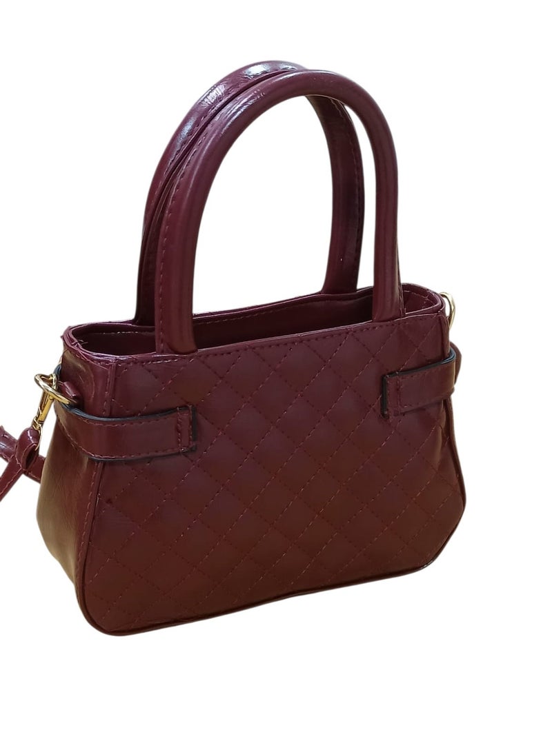 Women’s Shiny PU Leather Crossbody Bag – Stylish Small Single Pocket Shoulder Bag with Cherry Keychain - Image 3