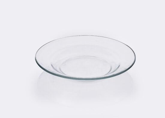 Incrizma Glass 23 cm Deep SoupPasta Plate Dessert and Salad Plates Round Plates for Toast Cheese Appetizer Side and Pie Set of 2 23 cm 2