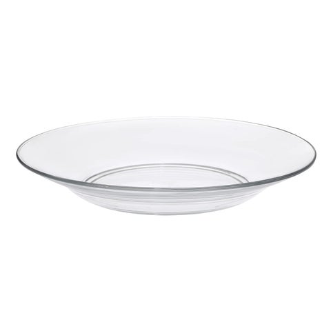 Incrizma Glass 23 cm Deep SoupPasta Plate Dessert and Salad Plates Round Plates for Toast Cheese Appetizer Side and Pie Set of 2 23 cm 2