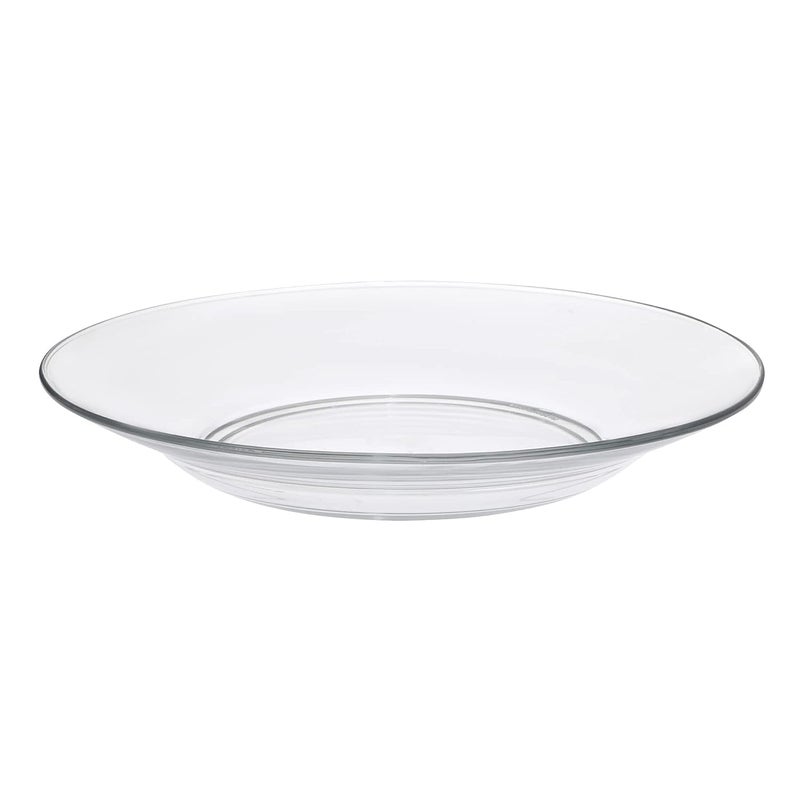 Incrizma Glass 23 cm Deep SoupPasta Plate Dessert and Salad Plates Round Plates for Toast Cheese Appetizer Side and Pie Set of 2 23 cm 2