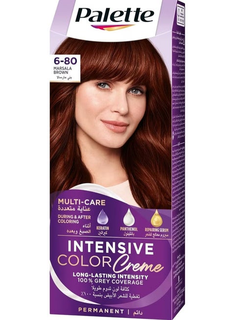 Palette Intensive Color Cream 6 - 80 Marsala Brown 110 ml(Packaging may vary)
