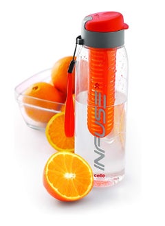 Cello Infuse Plastic Water Bottle, 800ml, Set of 2, Ideal for Gym, Office, Travel, Orange  - Image 4