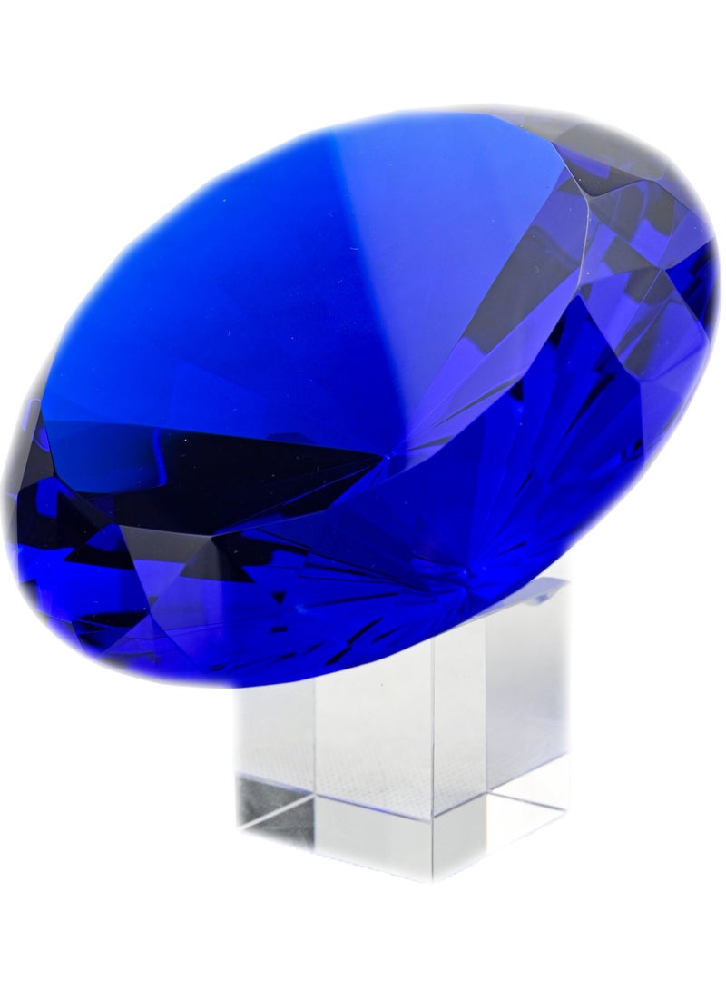 Colored Crystal Blue Diamond Paperweight Desk Decor/ Office Desk Decoration/ Paperweight Glass Glass/ Desk Decoration/ Glass Paperweights - Image 4