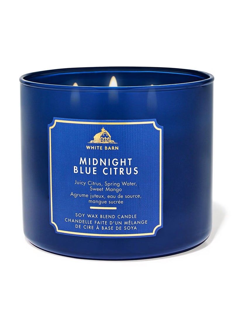 Bath & Body Works Midnghtbluecitrus 3-wick Candle - Image 1