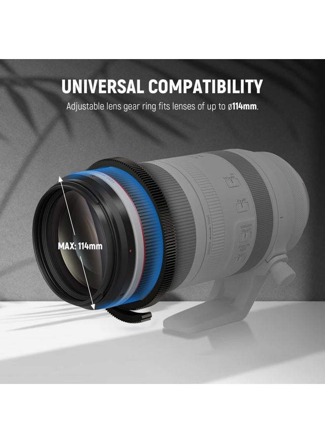 Neewer Mini Follow Focus with A/B Stops, Lens Gear Ring, 15mm Rod & Rod Clamp for Cinema Camera, DSLR/Mirrorless Camera, Compatible with Lens Diameter Up to 114mm, PG003 (Black) - Image 5