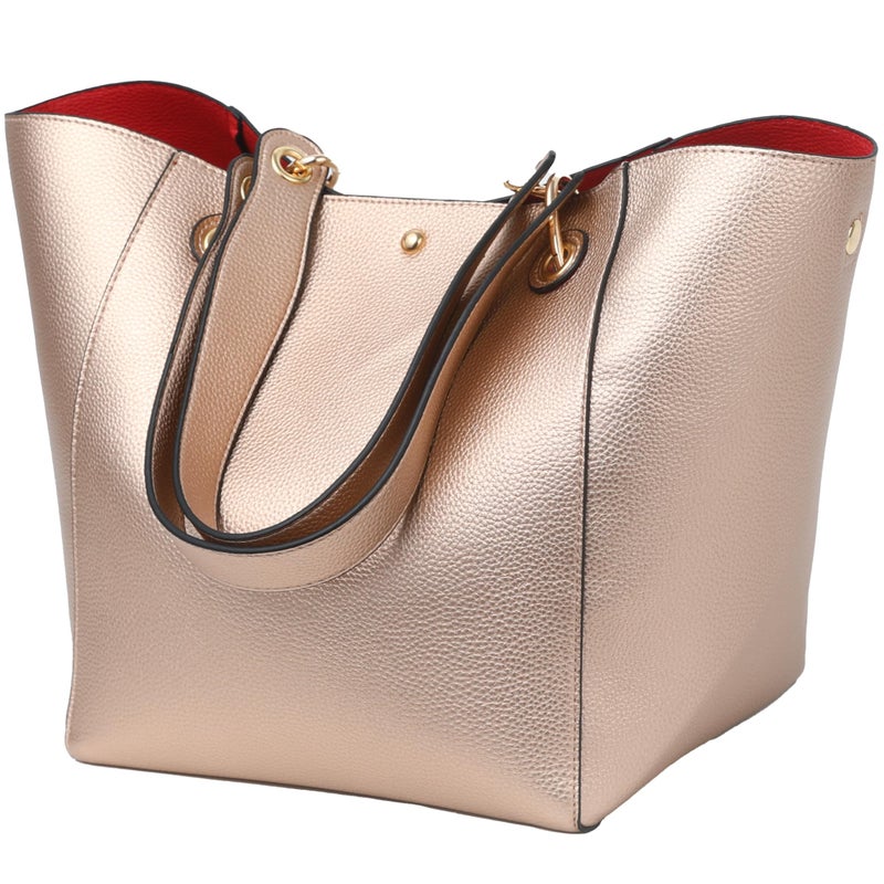 sqlp Large Work Tote Bag for Women Designer Purses and Handbags Big Bucket bags Ladies Travel Crossbody Purse Gold - Image 1