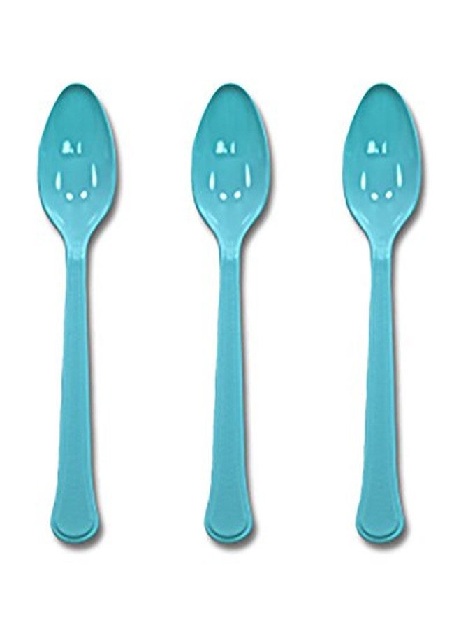 Amscan Vibrant Caribbean Blue Plastic Spoons (Pack Of 20) - Eco-Friendly, Durable & Eye-catching, Perfect For Parties & Events - Image 3