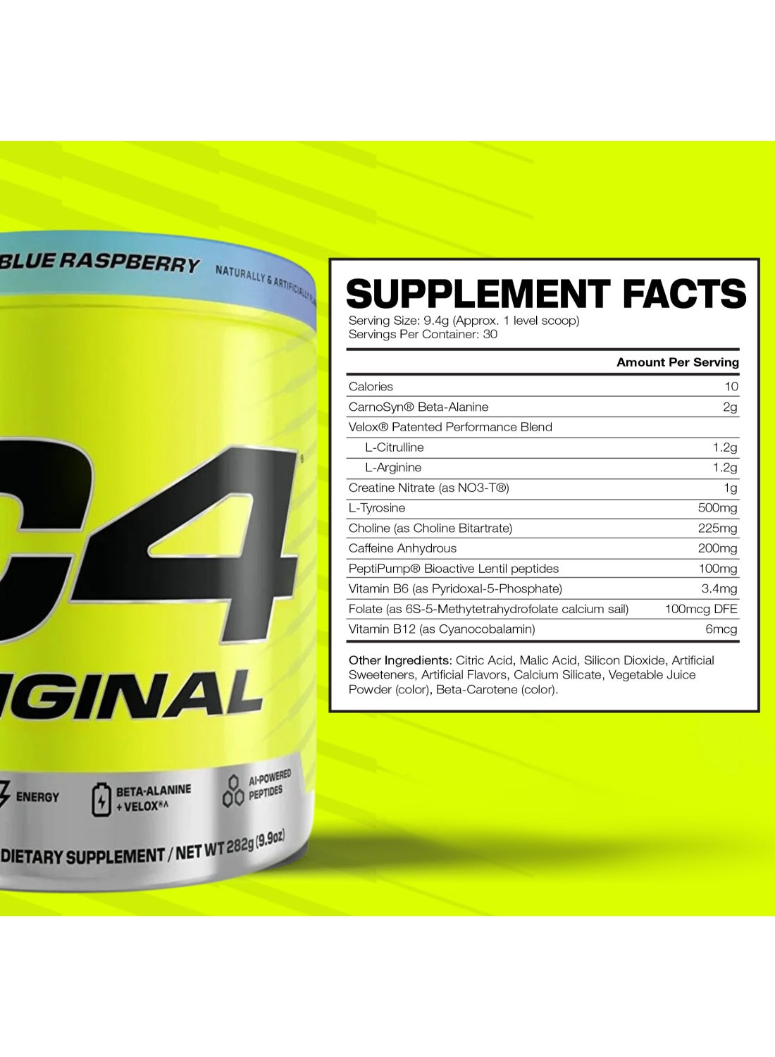 Original Explosive Pre Workout Icy Blue Razz 30 Servings