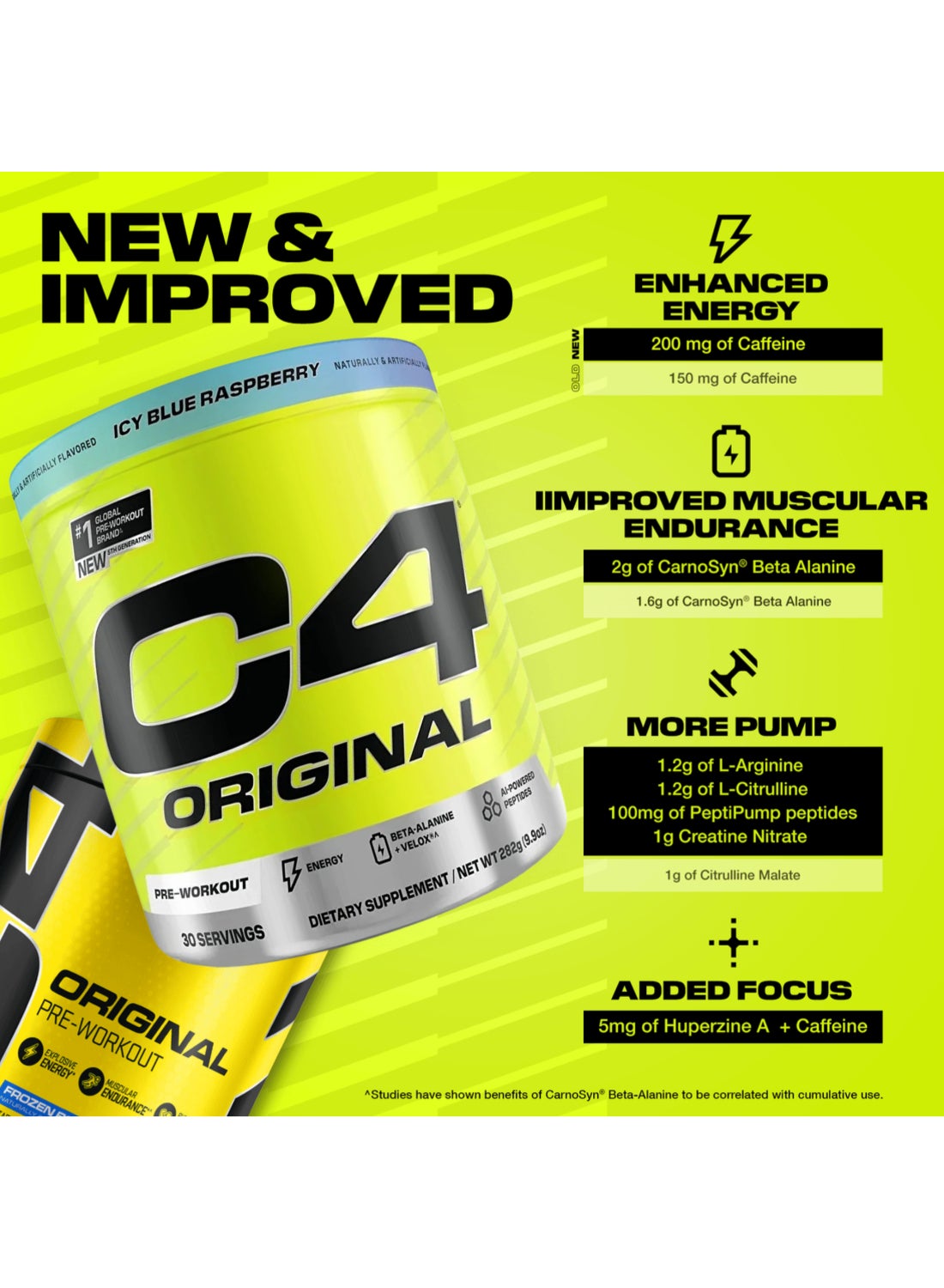 Original Explosive Pre Workout Icy Blue Razz 30 Servings