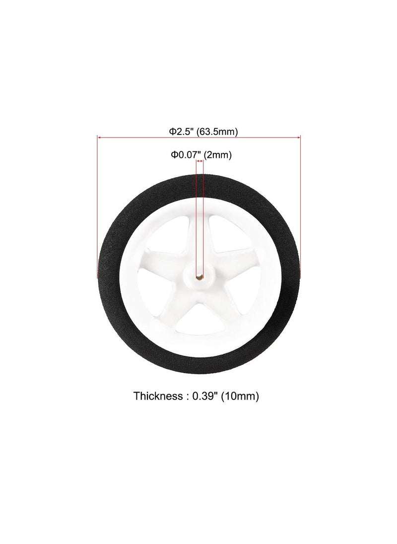 uxcell uxcell RC Model Plane Aircraft Wheel Micro Sport Wheel 0.07 Inch X 2.5 Inch - Wheel 2PCS  - Image 3