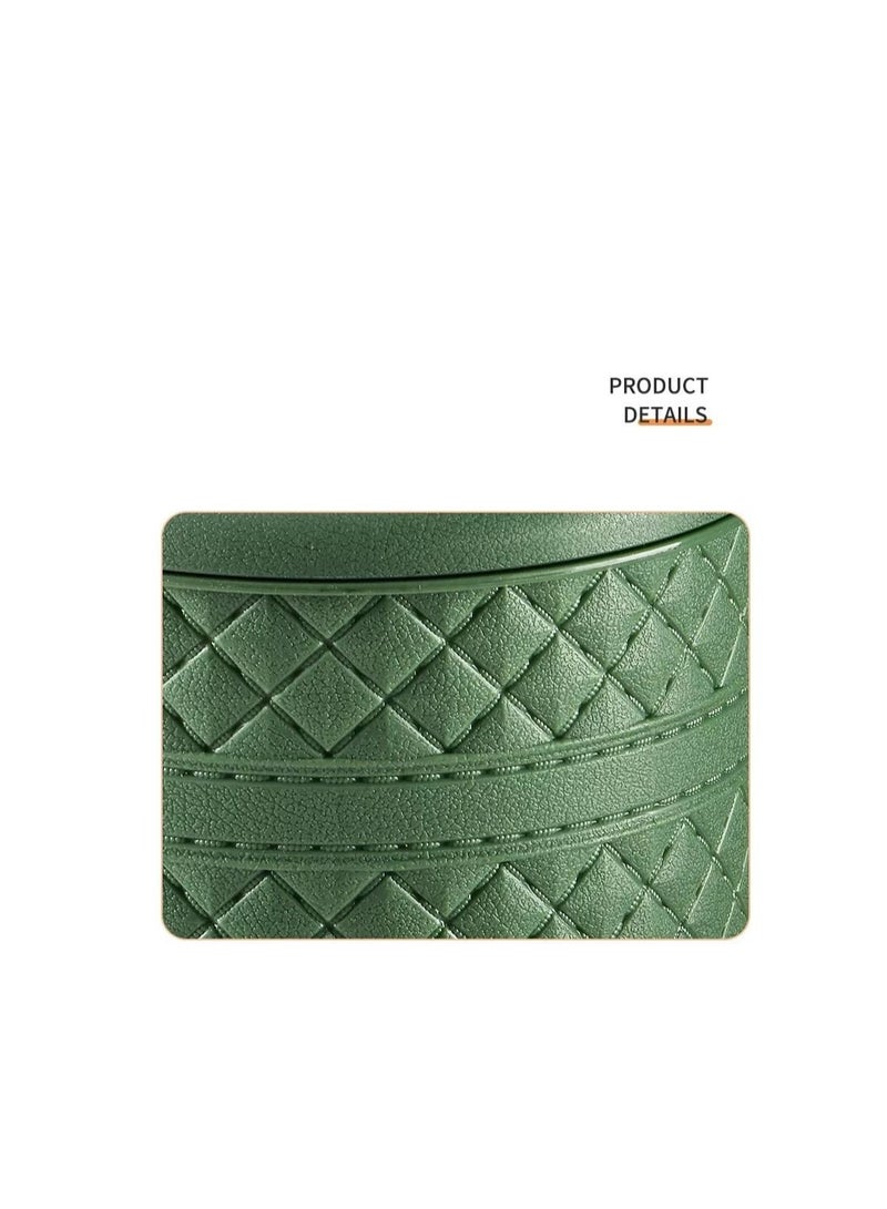 Spaceshoop 3 Compartments Seasoning Box With Lid and Handle Faux Leather Look Spice Pots - Image 5