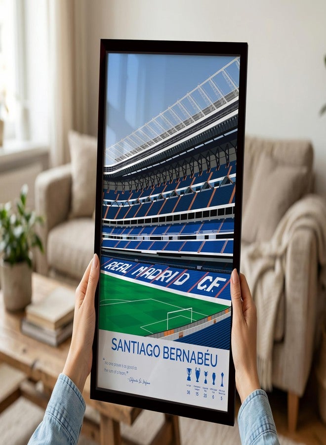 QUOTE - UNQUOTE ART Real Madrid - Santiago Bernabeu Frame - 11x14 inches - Black Frame - Image 1