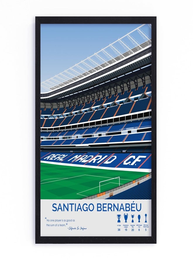 QUOTE - UNQUOTE ART Real Madrid - Santiago Bernabeu Frame - 11x14 inches - Black Frame - Image 2