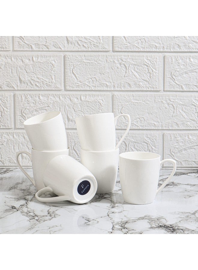 Femora Desh ki Mitti Ceramic Coffee & Tea Cup Set of 6, 160 ML, White - Image 2