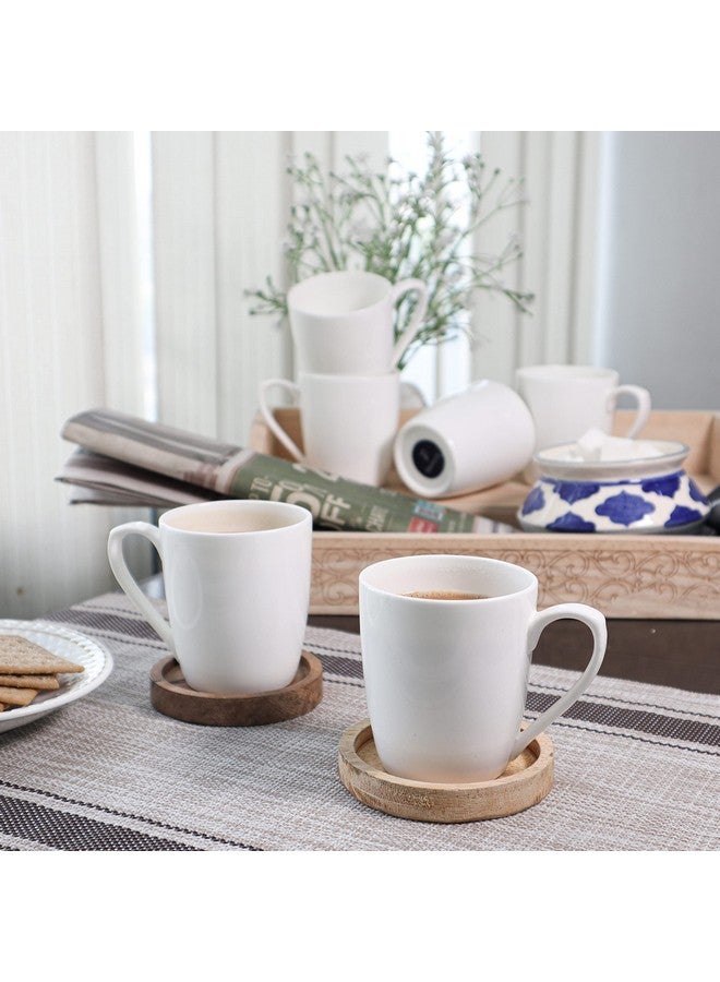 Femora Desh ki Mitti Ceramic Coffee & Tea Cup Set of 6, 160 ML, White - Image 1