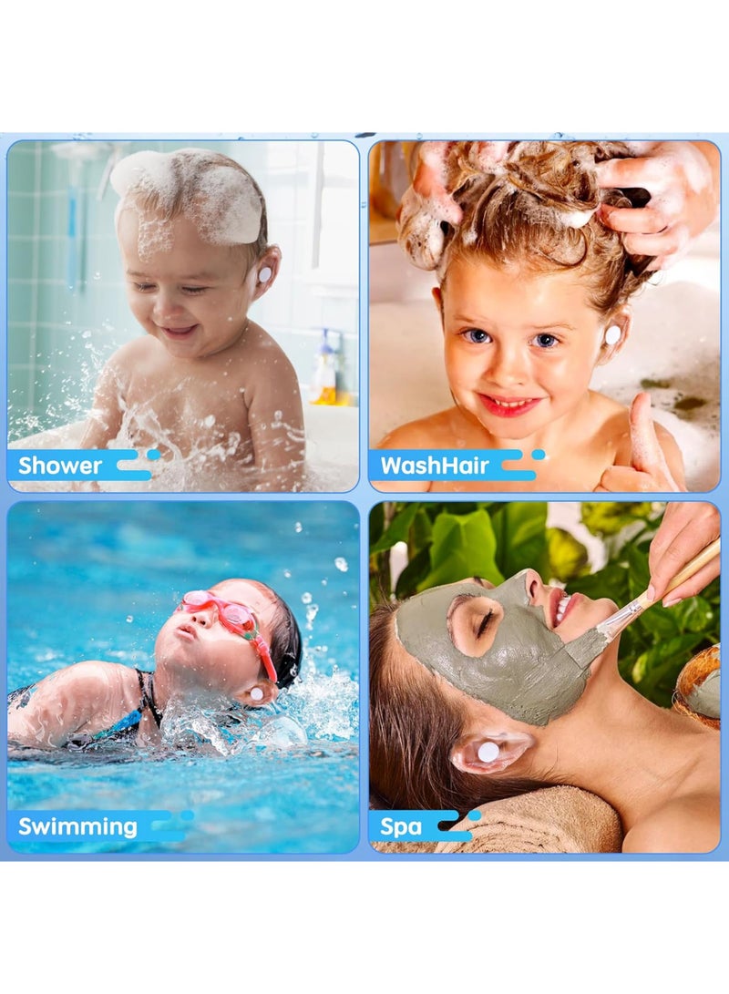 LuckSa 120 PCS Disposable Waterproof Ear Patches, Baby Ear Covers for Swimming Shower Ear Protectors with Soft Cotton, for Shower Surfing Snorkeling and Other Water Sports - Image 5