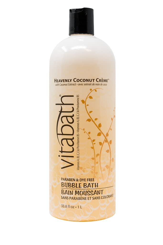 Vitabath Heavenly Coconut CrÃ¨me Bubble Bath Rich Foaming Bubbly Soak & Relaxing Aromatherapy Moisturizing & Nourishing Indulgent Suds for Women & Men All Skin Types - 33.8 fl oz - Image 1