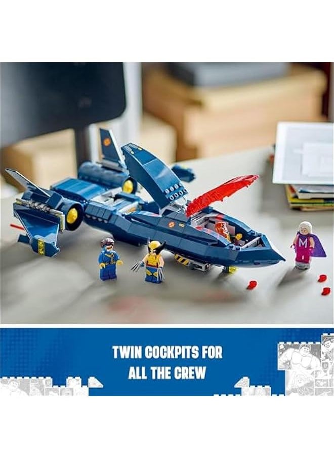 Arabest Marvel X-Men X-Jet Toy - Building Toy from X-Men '97 for Boys & Girls, Ages 8+ - Model Kit for Display and Play with 4 Minifigures - Gift Idea for Marvel Fans - 76281  - Image 3