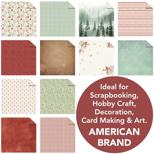 Desecraft Vintage Berry12x12 Scrapbooking Cardstock Decorative Paper for Card Making Background Origami Textured Decorative Scrapbook Paper Scrapbook Materials Supplies - Image 5