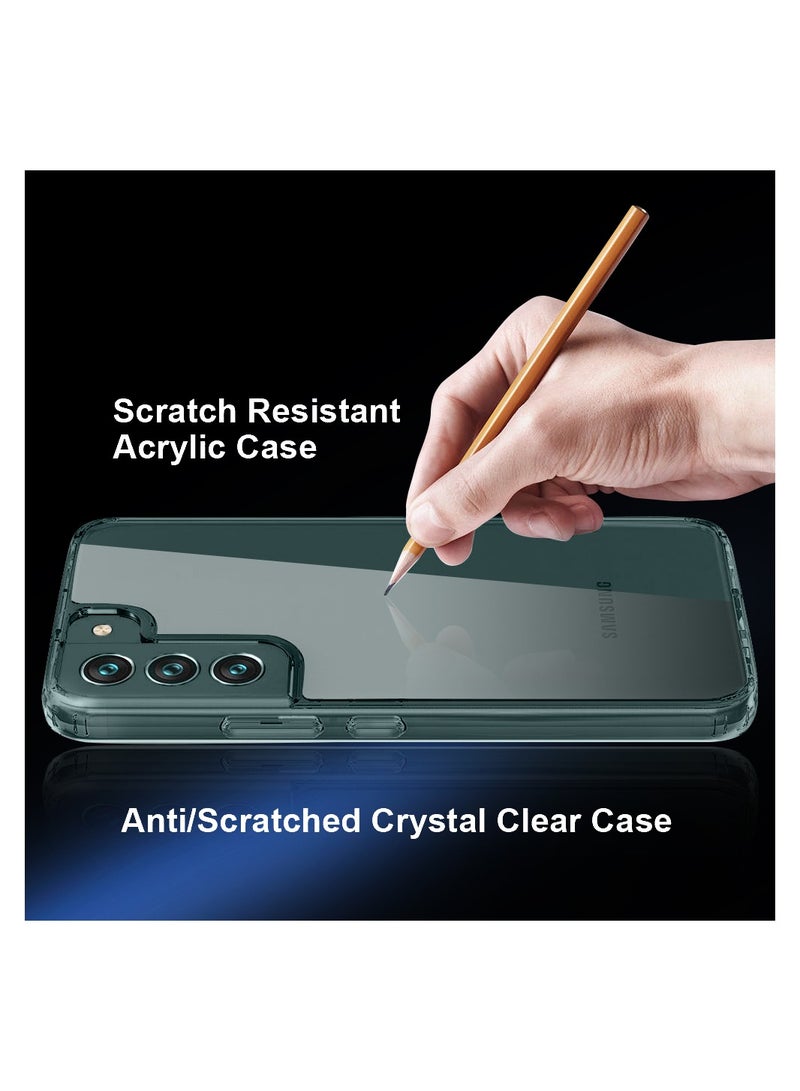 برايميت جراب حماية سامسونج اس 23 بلس شفاف كريستالي ذو حواف منحنيه مقاومه للصدمات و ضد الخدش ومضاد للاصفرار كفر حافظة متوافق مع سامسونج اس23 بلس شفاف ناصع كرستال. - Image 3