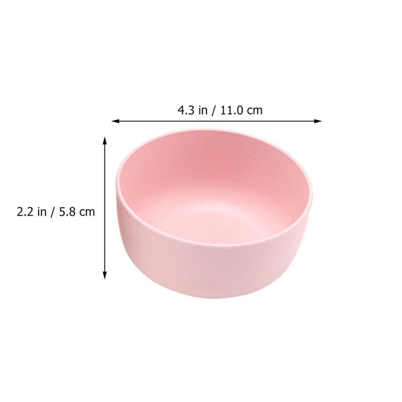 8 Piece Lightweight Fiber Rice Bowls Set Microwave Safe Eco Friendly Dinnerware - Image 3