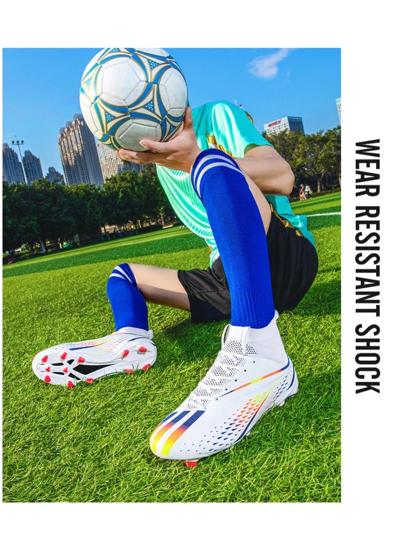 xozgdovg Spike Sneakers TF Training Shoes Football Shoes Non-slip (Spike Bright Moon)36  - Image 4