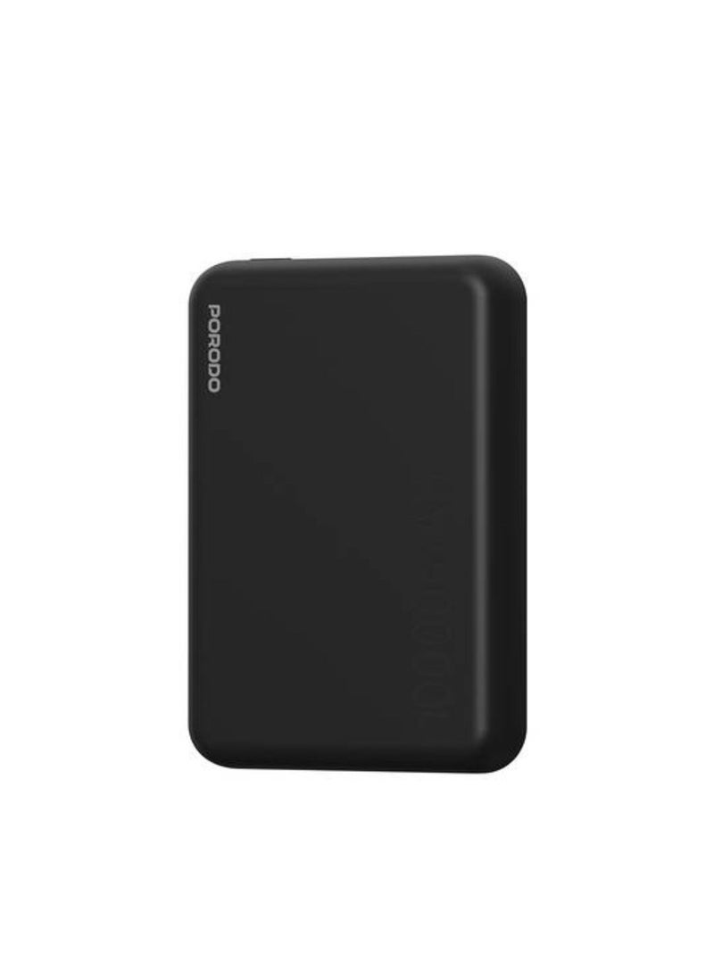 10000mAh MagSafe Power Bank, Fast Charge, Portable & Compact Design, Type-C Input, Type-C & Wireless Outputs, 10° C-45° C Working Temperature, Strong Magnetic Hold, 20W Power Delivery - Black