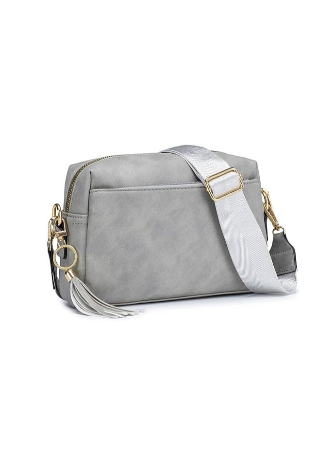 Excefore Vegan Leather Crossbody Tote, Single-Shoulder Sling Bag, Stylish Leather Satchel, Bohemian Style Handbag, Wide Strap Hobo Bag, Compact Satchel Bag, Satchel Purse With Adjustable Strap for Ladies - Image 1