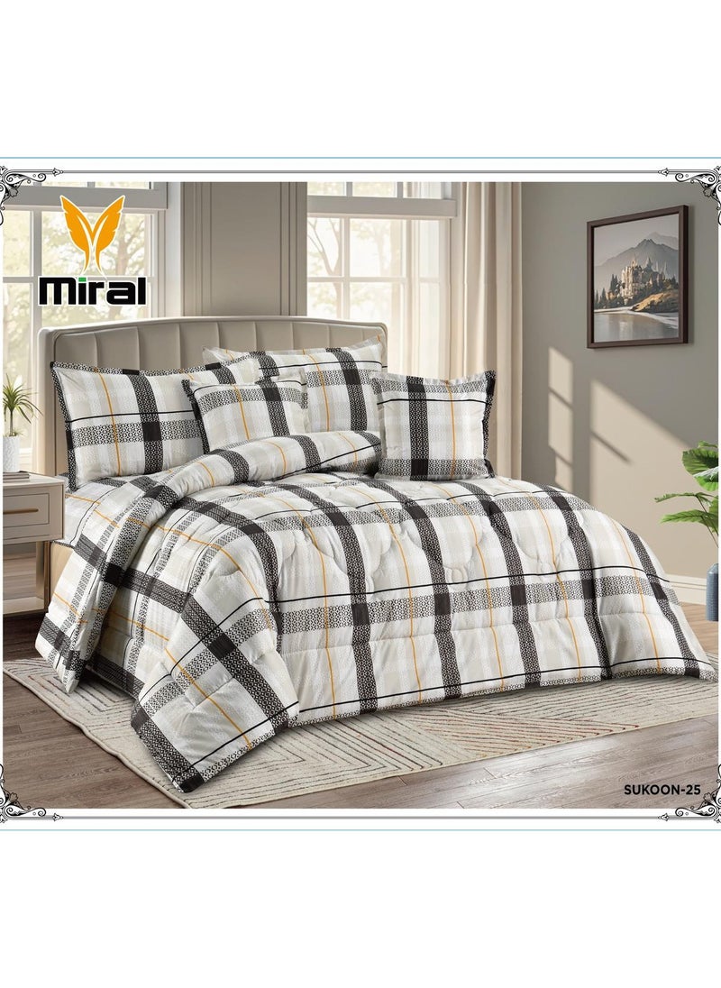 Miral 4-Piece One-and-a-Half Bed Comforter Set – Soft Printed Quilt with Full Fitted Sheet and Pillow Covers – Size 160×210 cm  - Image 1
