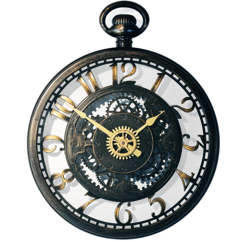 AYRELYÂ® 13IN Decorative Wall Clock - Oversized 3D Steampunk Large Wall Clock, Vintage Industrial Steampunk Large Clock for Living Room DÃ©cor - Image 1
