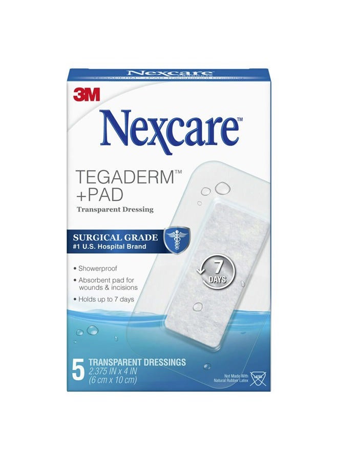 BioGaia Tegaderm + Pad Transparent Dressing, Clear Breathable Dressing Holds Fast for 7 Days, Waterproof for Safe Bathing - 5 Dressings  - Image 2