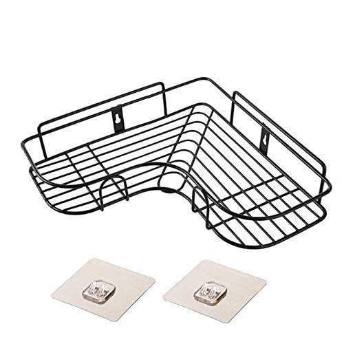 Hypexa SelfAdhesive Metal Bathroom Corner Rack Storage Shelves Bathroom Storage Rack Corner Steel Bathroom Corner Shelf Organizer Storage Bathroom Shelf Bathroom StandPack of 1 - Image 1