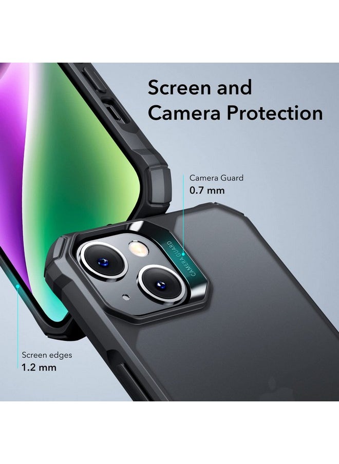 اي اس ار غطاء ESR لهاتف iPhone 13/14، حماية من السقوط بدرجة عسكرية، زوايا حماية هوائية مقاومة للصدمات، غطاء هاتف من مادة TPU، مضاد للاصفرار، مقاوم للخدش، جراب خلفي صلب من الأكريليك، أسود غير لامع  - Image 4