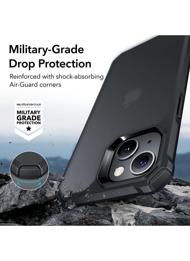 اي اس ار غطاء ESR لهاتف iPhone 13/14، حماية من السقوط بدرجة عسكرية، زوايا حماية هوائية مقاومة للصدمات، غطاء هاتف من مادة TPU، مضاد للاصفرار، مقاوم للخدش، جراب خلفي صلب من الأكريليك، أسود غير لامع  - Image 3