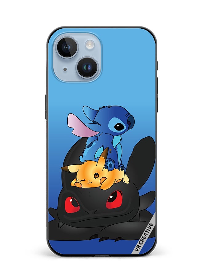 VR CREATIVE Protective Case Cover For Apple iPhone 15 Cartoon Mix Design Multicolour  - Image 1