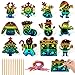 JULMELON Christmas Scratch Art 36 PCS Christmas Crafts Kits for Kids Rainbow Magic Scratch Paper Cards Xmas Hanging Ornaments Decorations DIY Winter Holiday Party Favors - Image 2