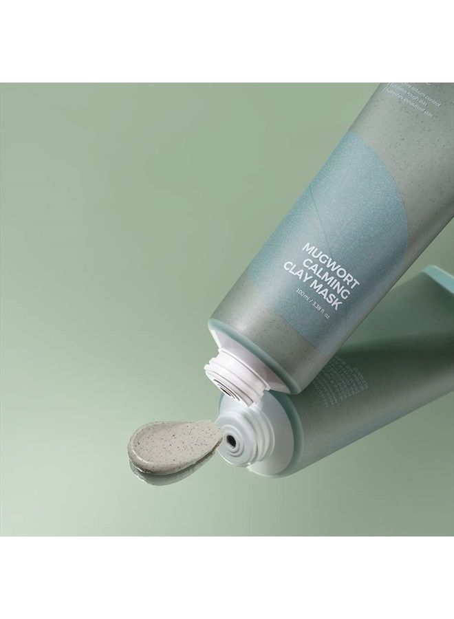 IsNtree قناع الطين المهدئ من ISNTREE Mugwort 100 مل 3.38 أونصة سائلة | تحكم فعال في إفراز الدهون | يقشر البشرة الخشنة - Image 5