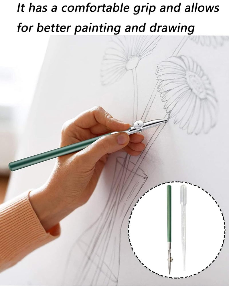 KalamkariX 2 PCS Masking Fluid Pen, Pen Ink Lines Masking, Adjustable Art Ruling for Comics, Watercolor Painting, Calligraphy, Fine Art Drawing, Duckbill Nib Design with Dropper Included - Image 5