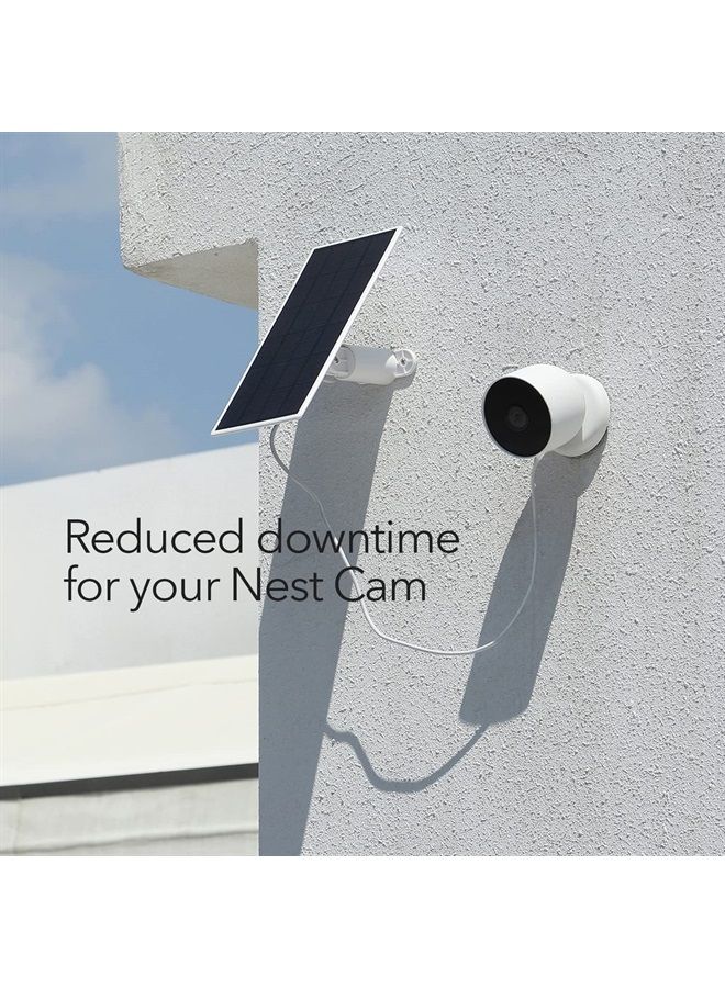 Wasserstein Solar Panel for Google Nest Cam Outdoor or Indoor, Battery - 2.5W Solar Power - Made for Google Nest - Image 3