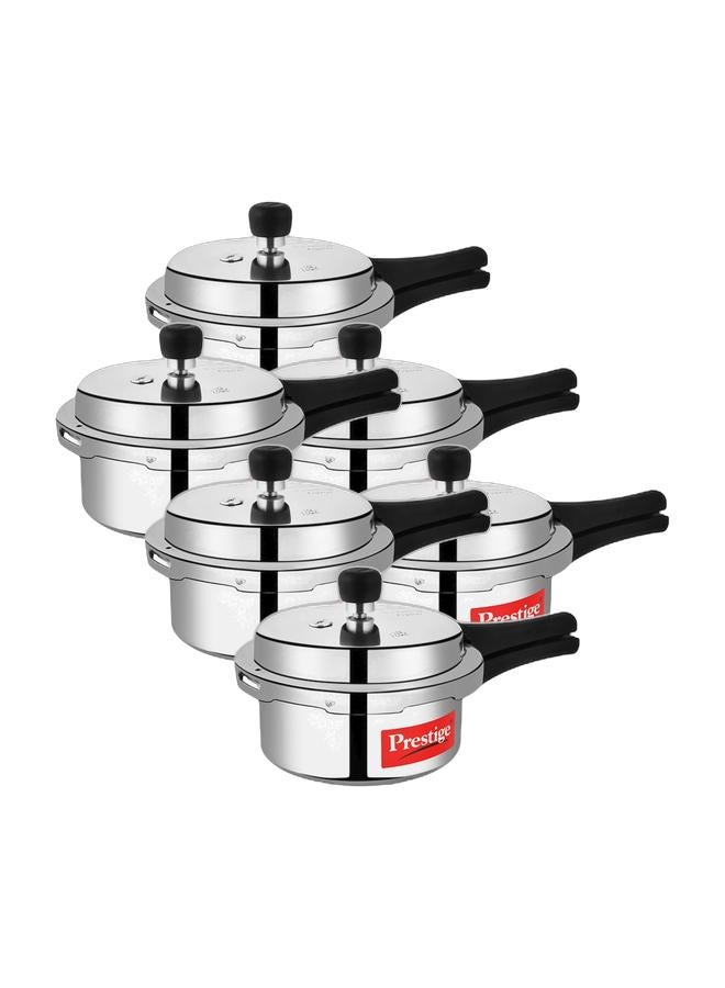 برستيج طقم 6 قطع قدر ضغط من الألمنيوم سڤاش صغير عميق مع غطاء قابل للقفل سعة 2 لتر - Image 1