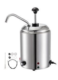Grace Cheese Warmer 2.5L Stainless Steel Cheese Dispenser 30-110℃ Cheese Warmer with Pump Temp Adjustable for Hot Fudge Cheese Caramel Butter  - Image 1
