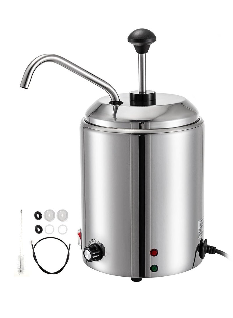 Grace سخان الجبن 2.5 لتر موزع جبن من الفولاذ المقاوم للصدأ 30-110 درجة مئوية سخان جبن مع مضخة درجة حرارة قابلة للتعديل للجبن الساخن والكراميل والزبدة - Image 1